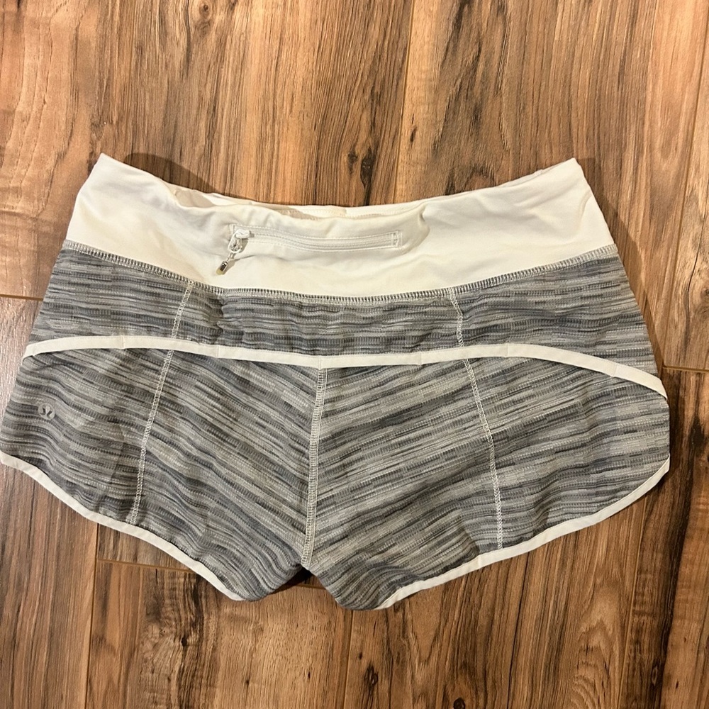 Gray and white speed up shorts - Picture 3 of 3